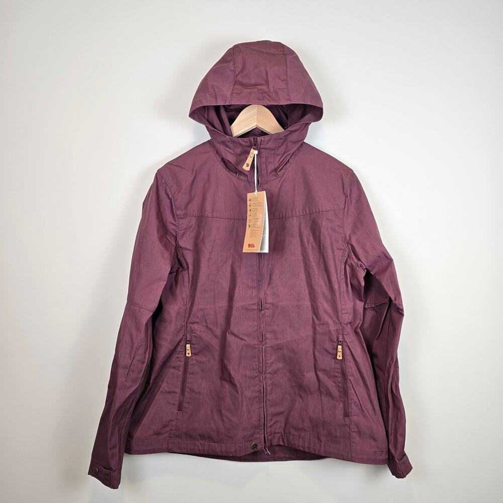 Fjallraven Stina Jacket Size Large Port/Burgundy Coat